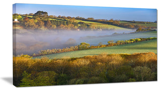Cornwall South West England, Landscape Canvas Art Print, 32"x16"