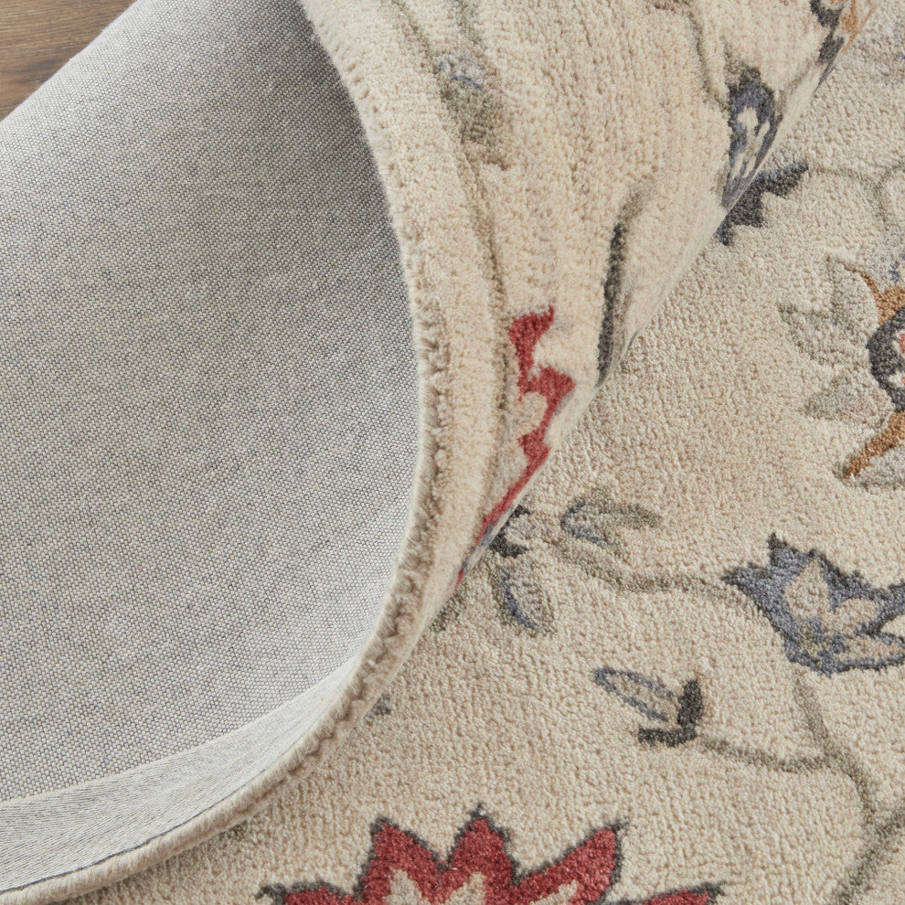 Weave & Wander Mattias Persian Ivory Sand/Blue/Red Rug, 9' X 12'