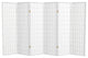 5' Tall Window Pane Shoji Screen, White, 6 Panels