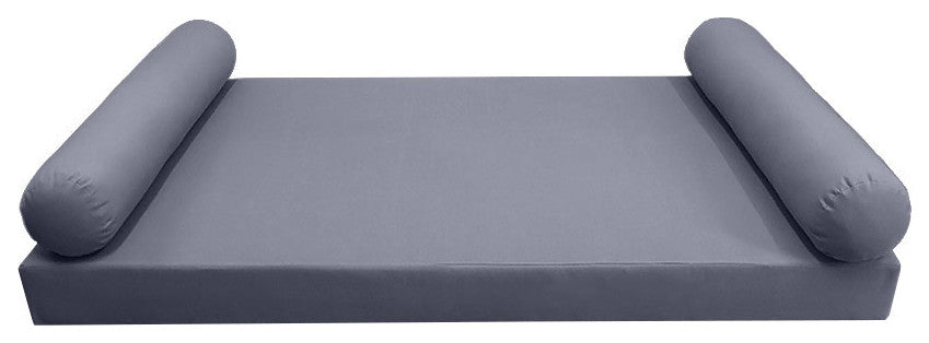 Style5 Queen Knife Edge Outdoor Mattress Bolster Slip Cover COMPLETE SET AD001
