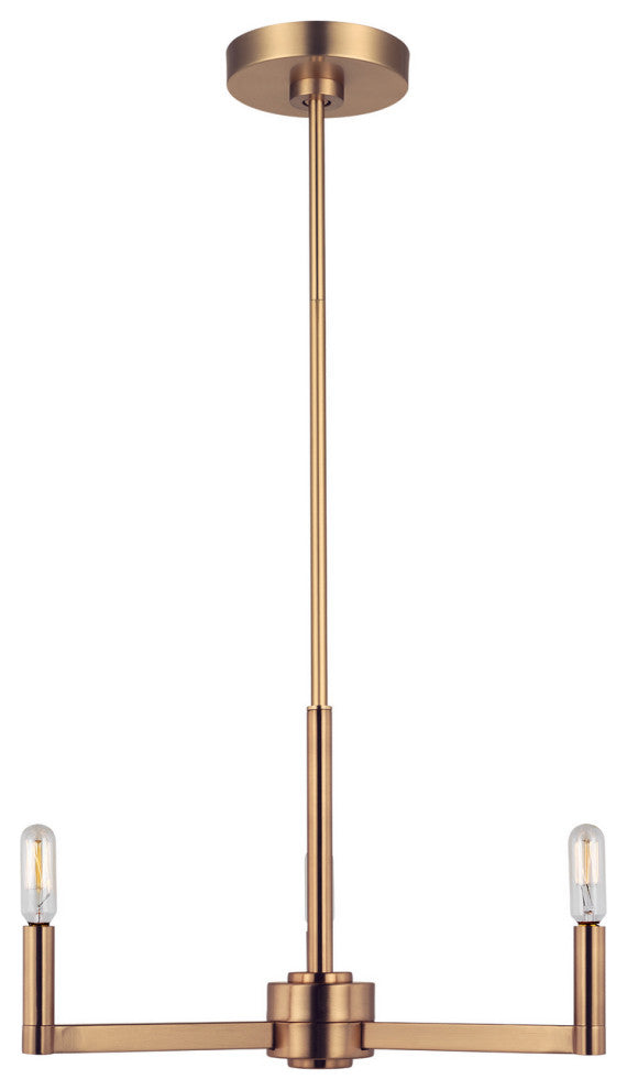Visual Comfort Studio 3164203-848 3-Light Chandelier, Fullton