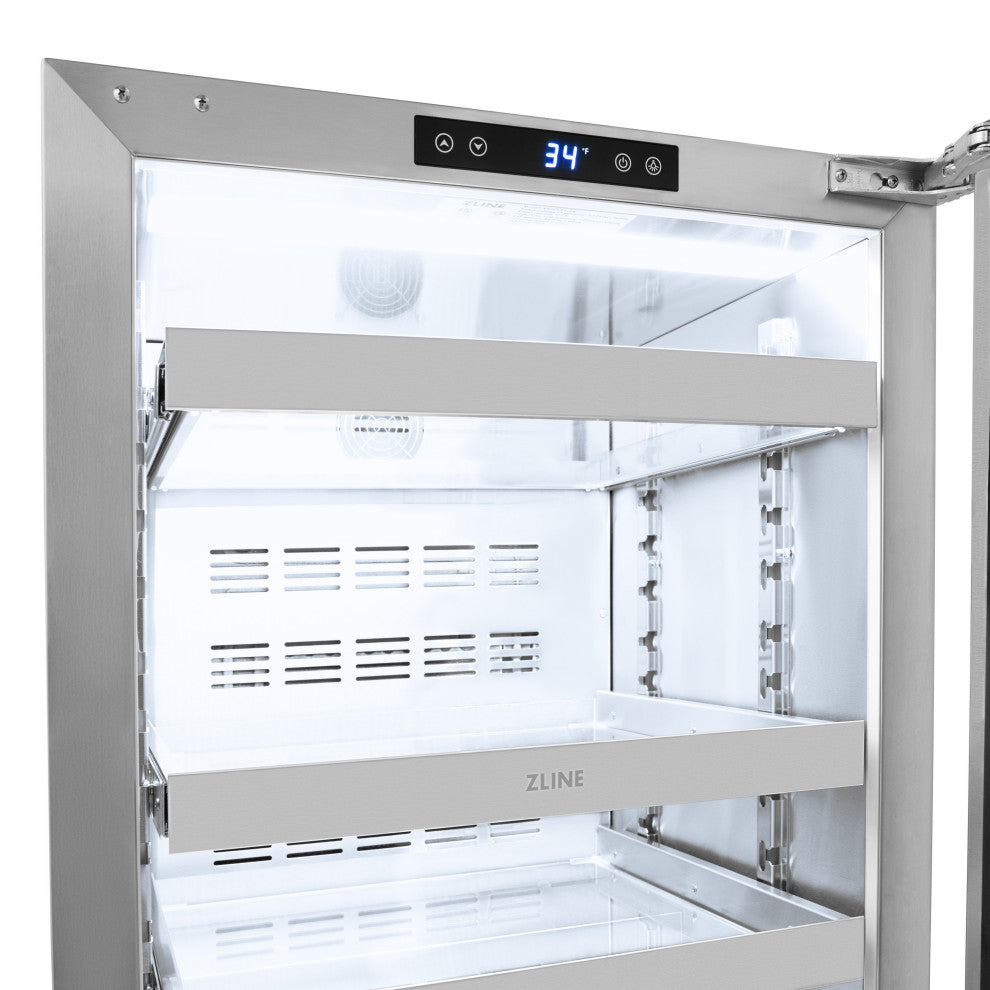 ZLINE 24" Beverage Center With Stainless-Steel Glass Door