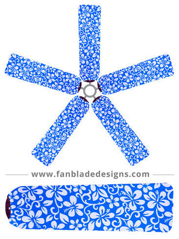 Blue Hawai'i Fan Blade Covers, Set of 5