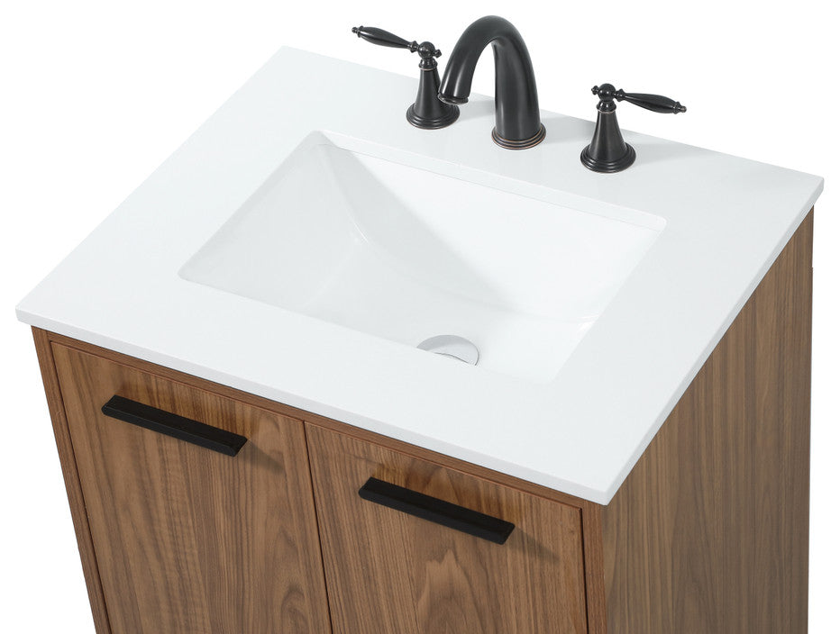 Bailey 19" Modern Walnut Brown-Light Bathroom Vanity