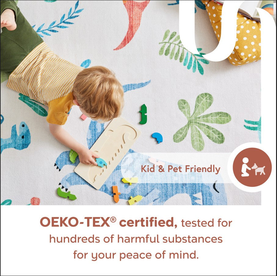 Nuloom Lolita Faded Washable Indoor/Outdoor Area Rug, Beige 7'5"x9'6"