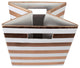DII Polyester Cube Stripe Copper Square 11x11x11"
