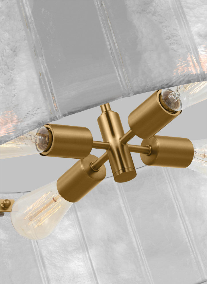 Calvert Medium Chandelier, Burnished Brass