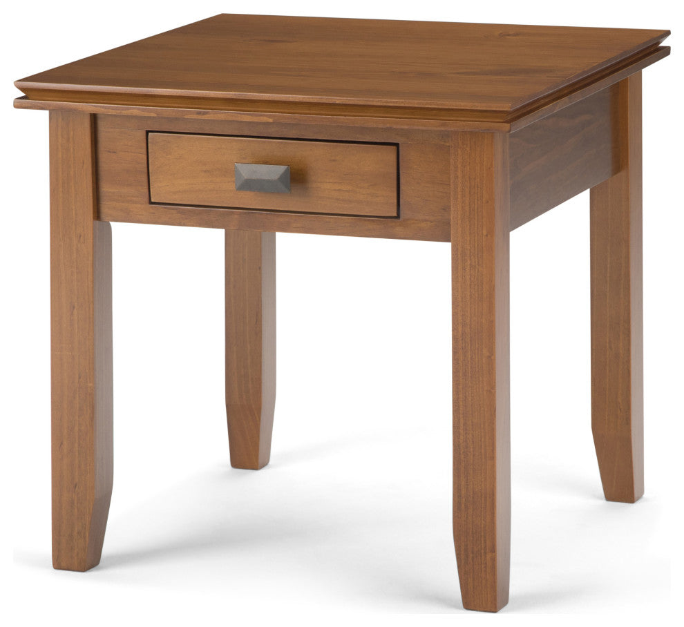 Artisan SOLID WOOD End Table in Honey Brown