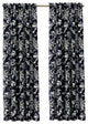 LA Boheme 2 Piece Curtain Set, Black, 60" X 84"