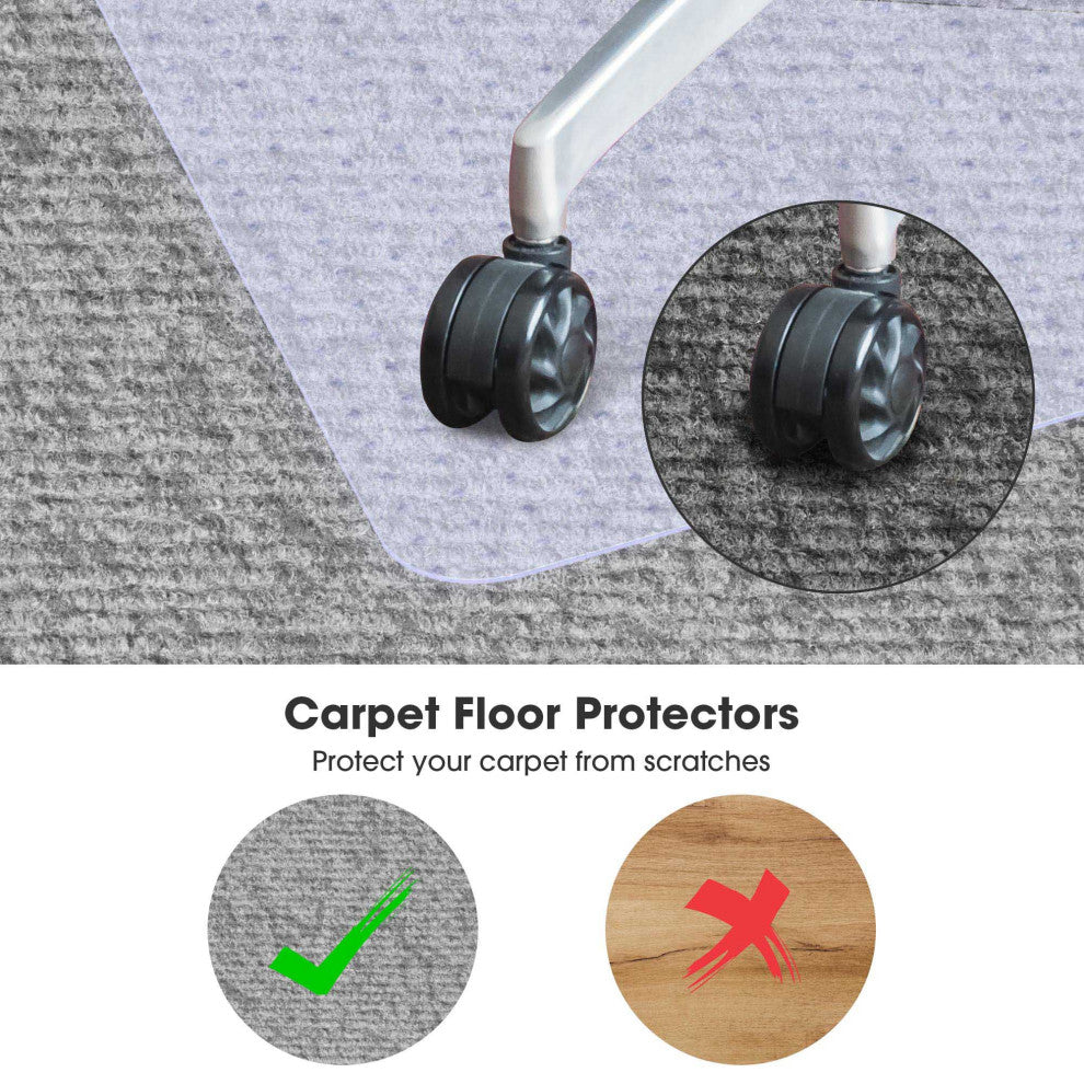 Yescom PVC Floor Mats for Carpet Rectangle 48"x36" Office Desk Chair Mat