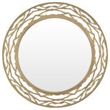 Varaluz 348MI33 Kato 33" Diameter Circular Bathroom Mirror - Havana Gold