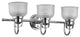 Lucie 3-Light Chrome Finish Bath Vanity Wall Fixture Clear Glass 25"