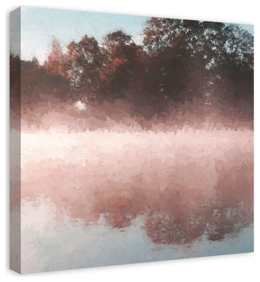 Tree Lake Reflection 1 24"x24" Canvas Wall Art