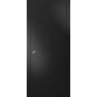 Pocket Door 32x84 | Planum 0010 Black Matte | Frames Kit Hardware Sliding