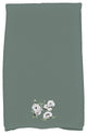 Radiant Rose 18"x30" Green Floral Print Kitchen Towel