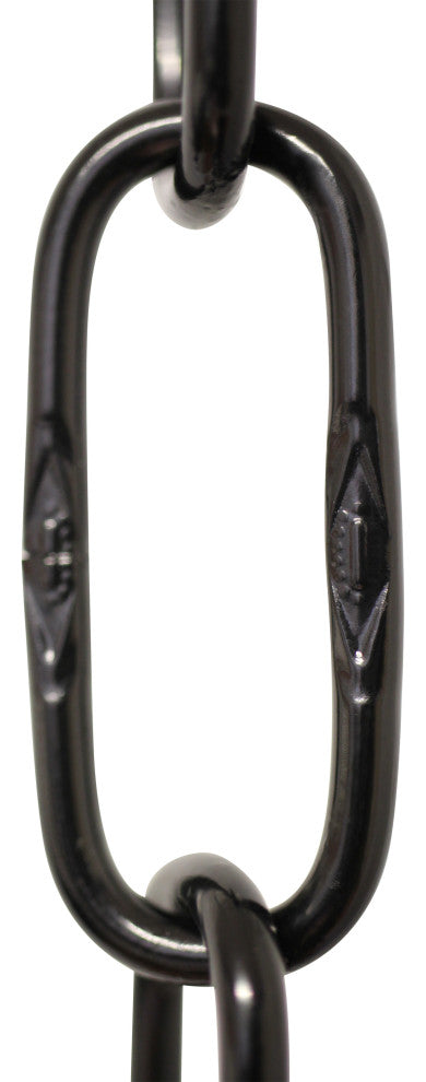 RCH Hardware Steel Spanish Chandelier Chain, 2 Sizes, 3', Black, U52