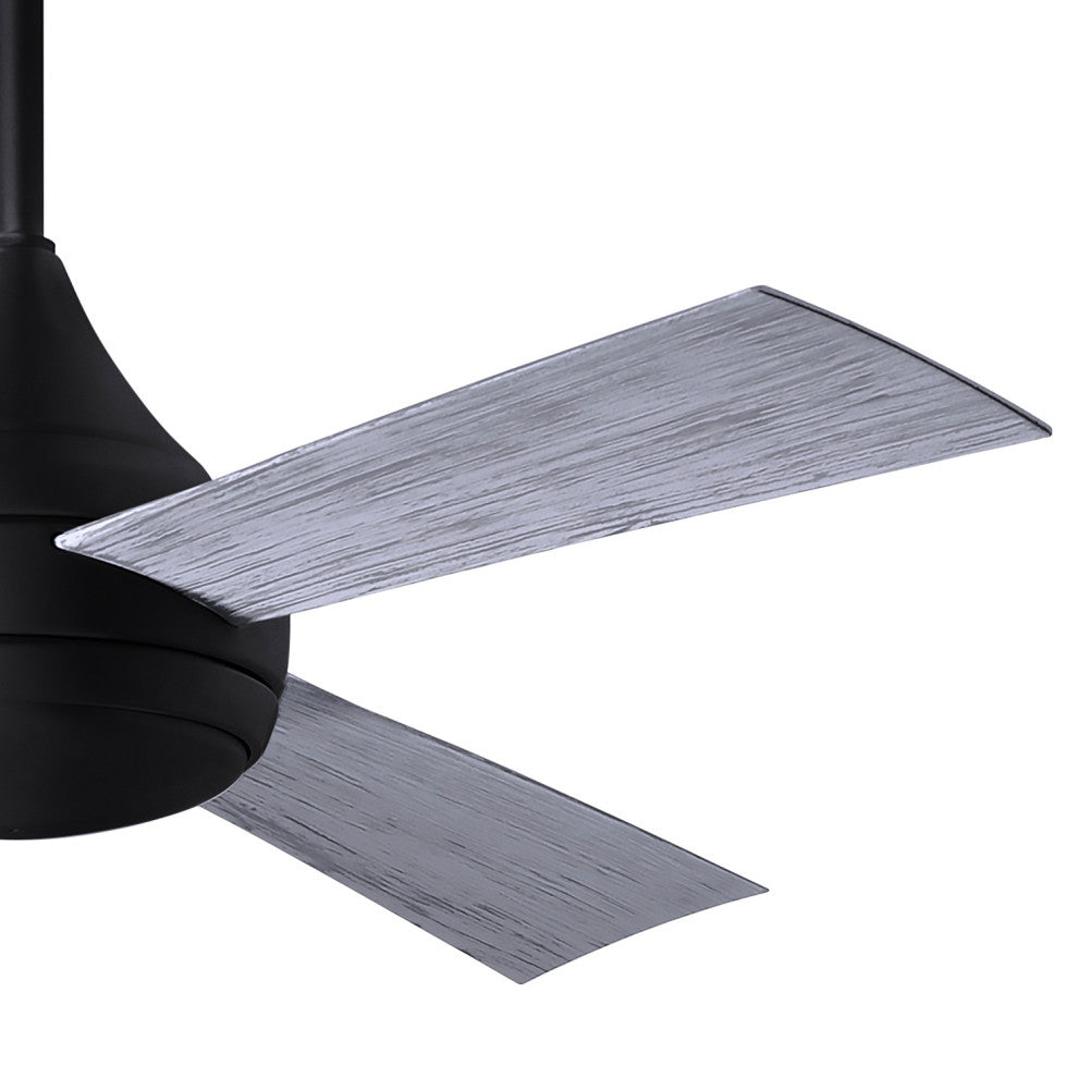 Donaire Paddle Fan Integrated LED, Matte Black, Barnwood Tone Blades