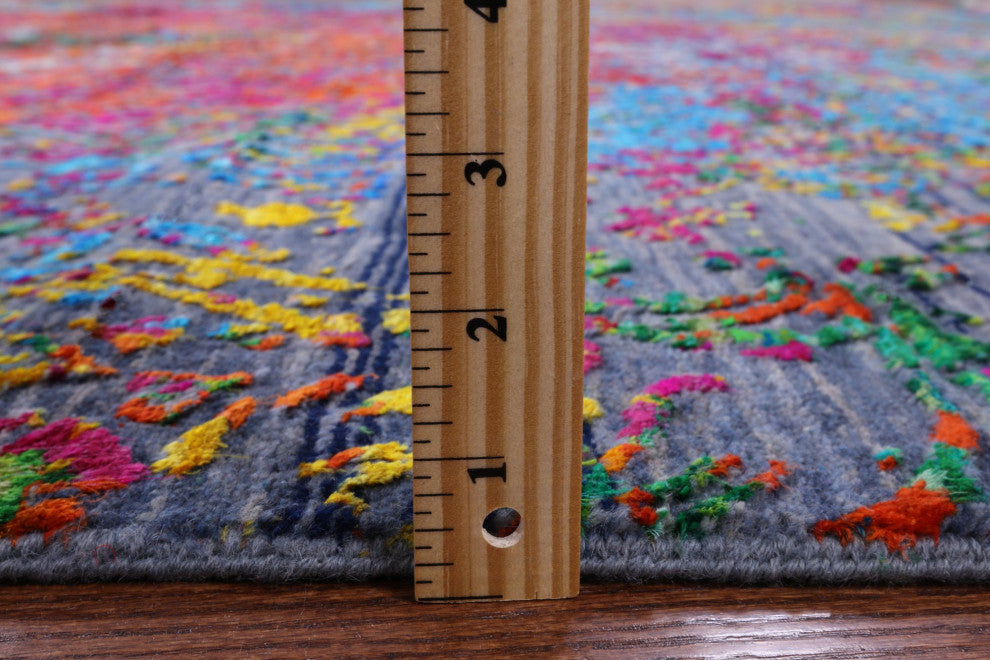 8' 0" X 10' 0" Hand-Knotted Persian Wool and Silk Rug Q9237