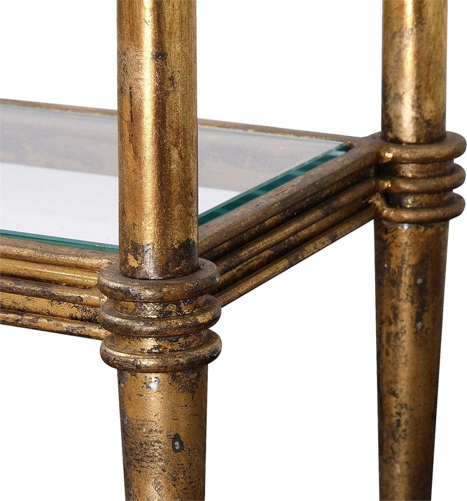 Elenio Glass Console Table By Designer Matthew Williams