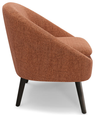 Redding Accent Chair in Polyester Fabric, Rust