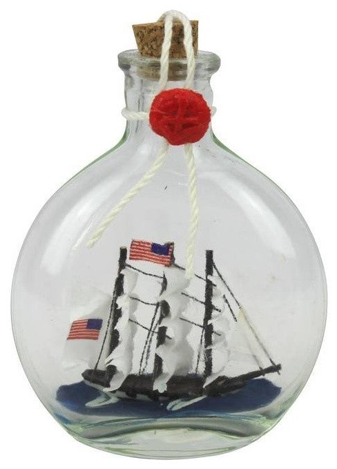 USS Constitution Model Ship in a Glass Bottle, 4"
