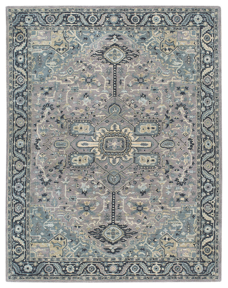 Capel Smyrna-Serapi Silver Azul 3158_300 Hand Tufted Rugs - 5' X 8' Rectangle