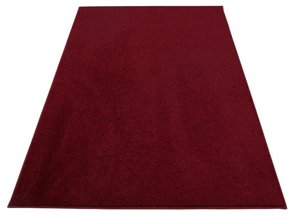 Furnish My Place Burgundy 4'' x 6'' Solid Color Rug Made In Usa