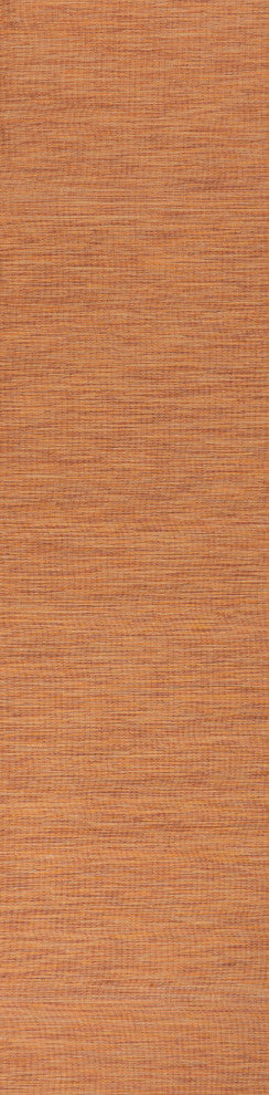 Ethan Modern Flatweave Solid, Orange, 2'x8'