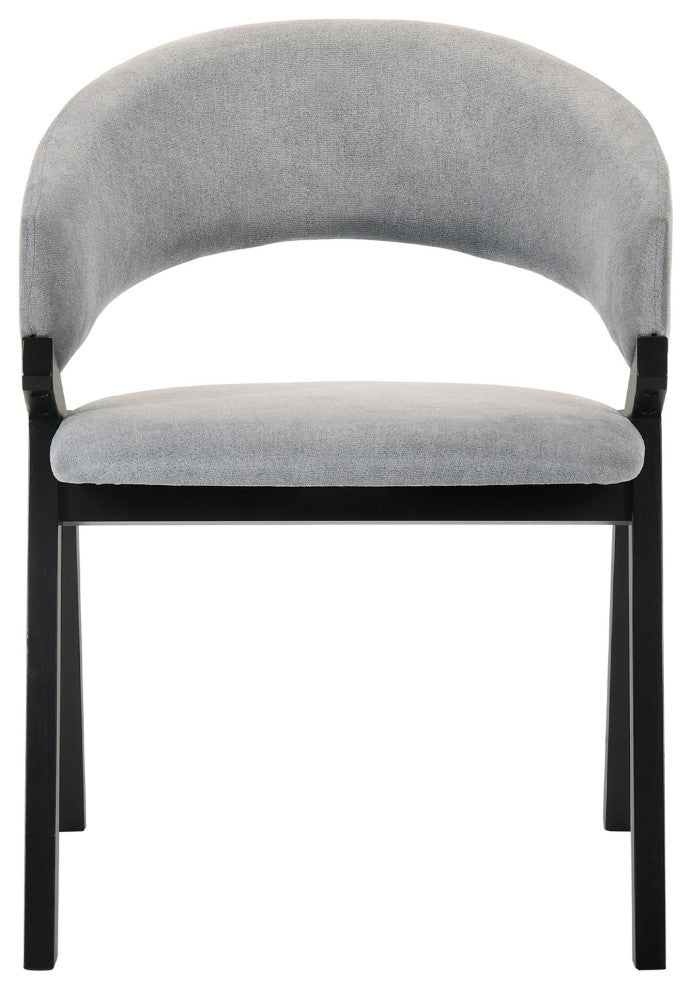 Arcadia and Talulah Round and Wood 5-Piece Dining Set, Gray and Black, 42"