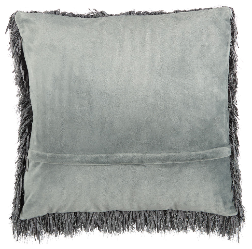 Mina Victory TL048 Throw Pillow, Charcoal, 20" x 20"