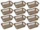 Large Plastic Storage Organizing Basket, Pack of 12, 32-1191-12, Brown