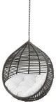 Swing Lounge Chair, Gray White, Outdoor Patio Balcony Cafe Bistro Garden
