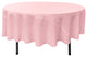 LA Linen Round Polyester Poplin, Light Pink, 90" Round