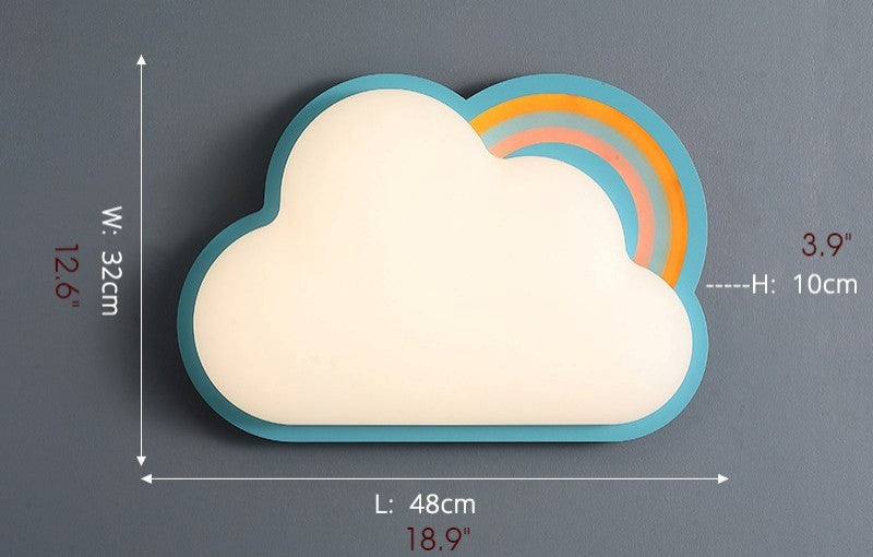 Thuin | Cloud Shaped LED Ceiling Light for kids room, Blue