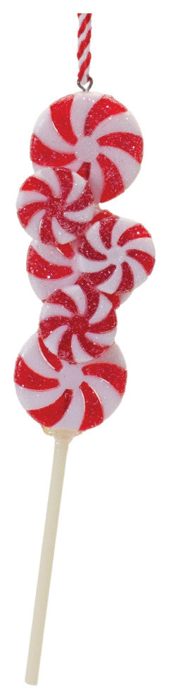 Peppermint Candle Drop Ornament, Set of 24