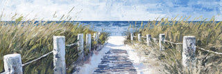 "Sandy Beach Pathway" Painting Print on Wrapped Canvas, 15x5