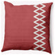 26x26" Zipper Stripe Nautical Decorative Indoor Pillow, Ligonberry Red