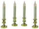 Pack of 4 Battery Operated LED Flickering Window Candle Lamp with Timer, 8.5"