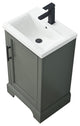 Vanity Art Bathroom Vanity With Sink & Top, Vintage Green, 20", Black Stone
