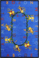 Kid Essentials Rug, Monkey Business, Blue, 5'4"x7'8"