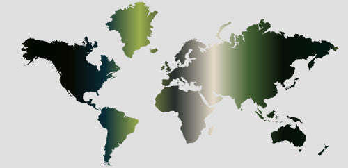 Studio Map Mural, Dark Green and Grey Gradient, Wallpaper, 3 Panels, 124"x60"