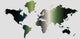 Studio Map Mural, Dark Green and Grey Gradient, Wallpaper, 3 Panels, 124"x60"