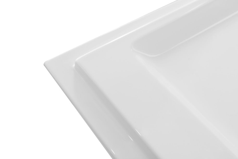 ANZZI Vasu 60"x36"x74" DIY Friendly Alcove Shower Surround, White