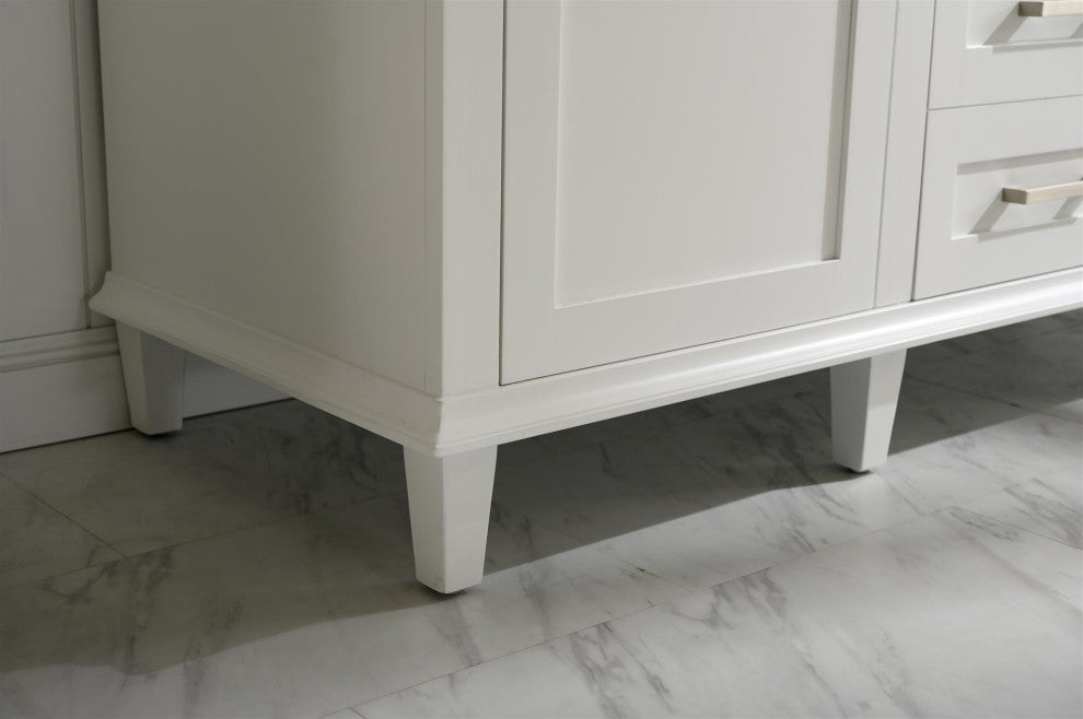 60" Double Sink Vanity Cabinet, White