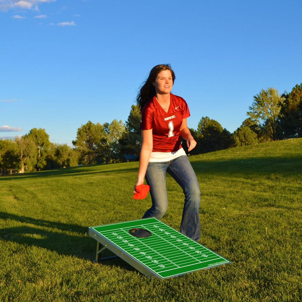 GoSports Football Field CornHole Bean Bag Toss Game Set