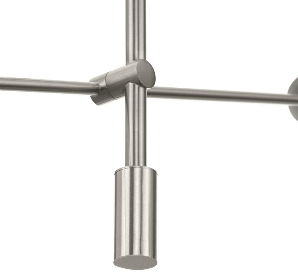 Cornett Collection 6-Light Contemporary Chandelier, Brushed Nickel
