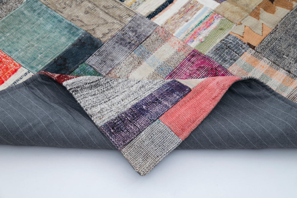 Rug N Carpet - Handmade Oriental 6' 6'' x 9' 11'' Vintage Patchwork Kilim Rug