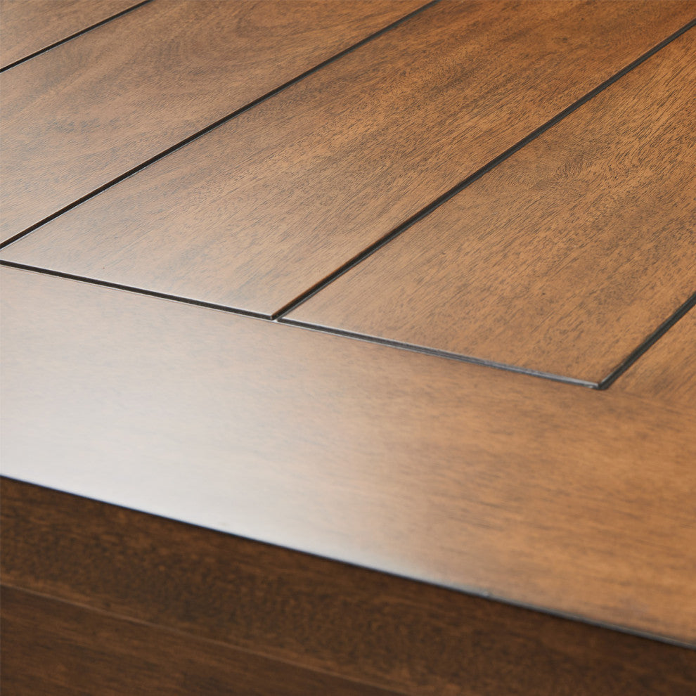 Brooklyn Walk Rectangular Wood Dining Table, Burnt Umber Brown