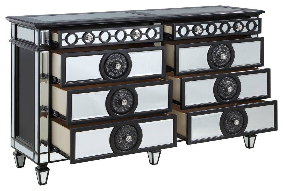 Varian II Dresser, Black Velvet and BLACK and Sliver FINISH