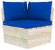 Vidaxl Pallet Sofa Cushions 3-Pieces Blue Fabric
